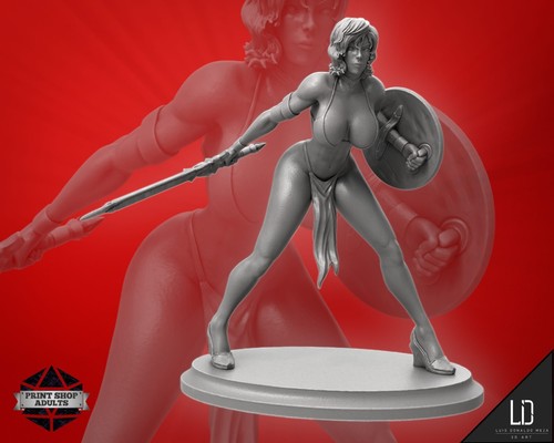 Halbnackte amazone miniatur - amazone,