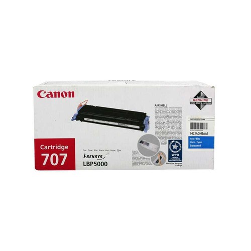 Canon toner cartridge 707 - canon, cyan
