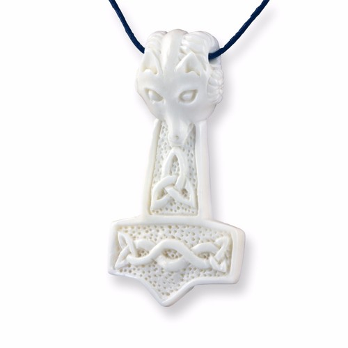 Mjolnir amulett anhänger - mjolnir, bone
