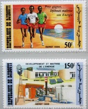DJIBOUTI DSCHIBUTI 1986 463-64 612-13 ISERST Solar Energy Installation Runners**
