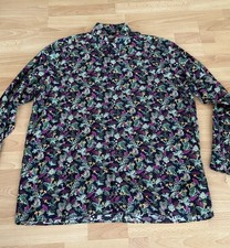 Eterna Hemd Gr. 43 Comfort Fit • florales Muster bunt • 100% Baumwolle