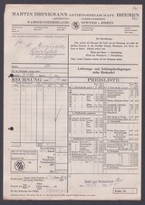 Rechnung Brinkmann Bremen