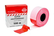 Absperrband 500 m rot weiß