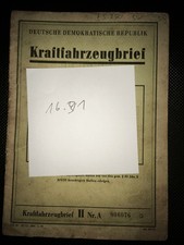MZ ES 250 DDR Kfz Brief