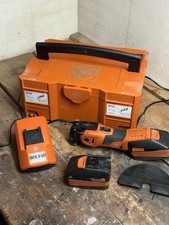 defekt Fein Supercut AFSC18Q(SL) mit 2x 18V Akkus Starlock Max + Ladegerät ALG50