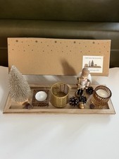 Bloomingville Holztablett Mit Weihnachtsdeko Christmas Tray Votive Set 6tlg.