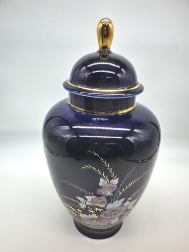 Vase deckelvase kobaltblau mit - vase,