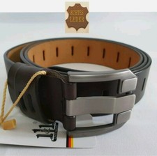 Herren Damen Gürtel echt Leder 38 mm Jeansgürtel Anzugsgürtel braun 120 cm DHL