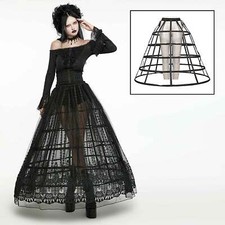 PUNK RAVE Reifrock Lang Schwarz Unterer Ring 330cm Krinoline Panier GOTHIC GOTIK