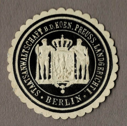 Siegelmarke staatsanwaltschaft - siegelmarke,