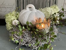 Weinreben Kranz Weiß Grau 24