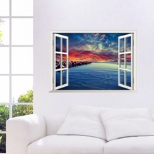 Landschaft meer fensterbild - 3d,