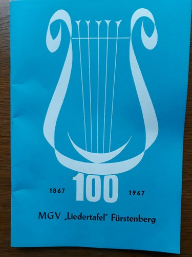 Jubiläumsheft 100 jahre mgv - jahre,