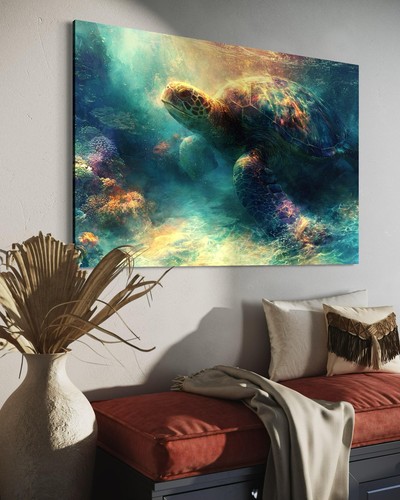 Schildkröte leinwand bild - schildkröte,