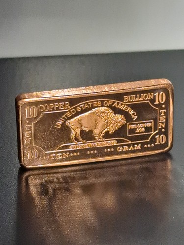 10g gramm kupferbarren 999 - kupferbarren, .999