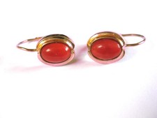 Ohrringe Gold 333 mit Koralle