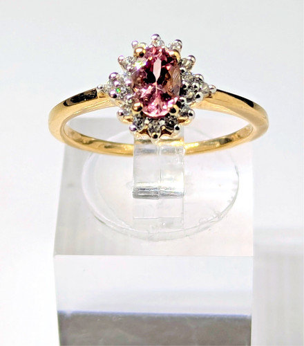 Halo cluster ring gold - 10,