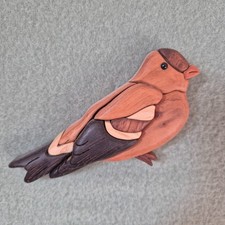 Holz Deko Kunst Vogel braun