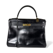 Hermes Kelly 32 cm Schwarz Box