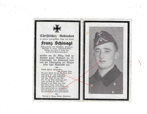 41764 sterbebild soldat - ,
