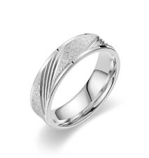 Ring Edelstahl 6mm breit Damen Herren Größe 16 bis 23