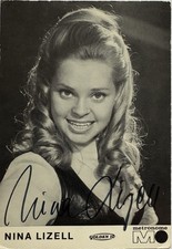 Nina Lizell signiert Original Karte Unterschrift Autogramm Signatur Signed