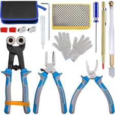 Glasbrechzange, Fliesenwerkzeug, Mosaikzange, Glasschneider, Set