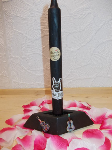 Heavy metal kerze schwarz - kerze,