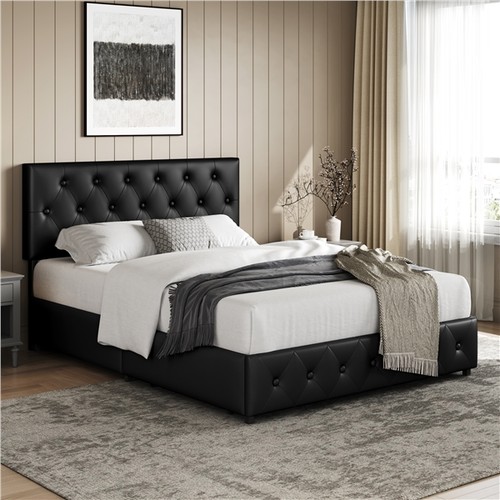 Polsterbett kunstleder mit - polsterbett,