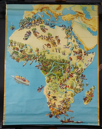 Schulwandkarte rollbild afrika - rollbild,