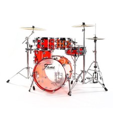 Fame Crystallica Studio Set Red Acryl - Drum Kesselsatz