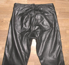 - POLO MEMPHIS -  Herren- LEDERJEANS  Biker- Lederhose schwarz ca. W33-34 / L33