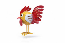 Windlicht blechfigur huhn hahn - windlicht,
