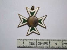 Orden St. Lazarus Jerusalem Ehrenzeichen Kreuz weiss grün antik