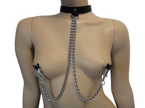 Bondage leder halsband mit - halsband,