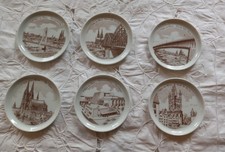 Fürstenberg Porzellan-Untersetzer 6-er Set div. Motive von Köln a.Rhein Ø 10 cm