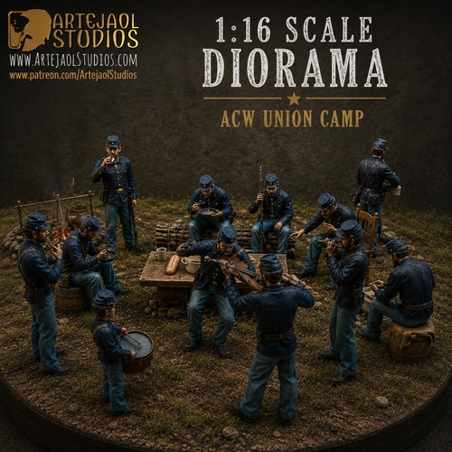Acw union camp diorama - acw,