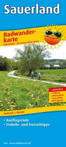 Radwanderkarte sauerland mit - radwanderkarte, sauerland: