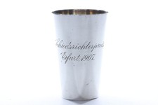 800er Silberbecher 71g Pokal Schiedsrichterpreis Erfurt 1907 Trinkbecher Binder