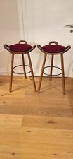 Vintage Barhocker 2x Carl Malmsten Hocker + Polster Brutalist 60er 70er Hocker 