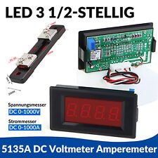 0-1000V 0-1000A LED Digital DC Voltmeter Amperemeter Panel Meter 3 1/2-stellig