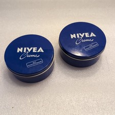 2 Stück Nivea Creme 250 ml , rund 9,5 cm , H 4 cm in Blech Dose , siehe Bilder 