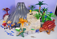 PLAYMOBIL aus 5230 Vulkan Ankylosaurus kleiner T-Rex Forscher Fossilien Pflanzen
