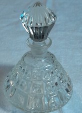 Vintage Parfum Flasche Klar Schliff Glas Kristall Mit Stopper Spitz Diamant "