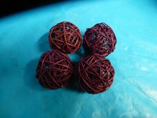 4 Deko Kugeln , braun,  ca. 4