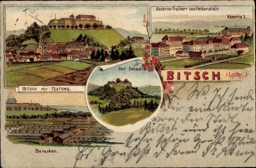 Litho bitche bitsch lothringen - litho,