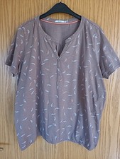 Cecil Shirt Blusenshirt Damen Gr. XXL/46, braun 
