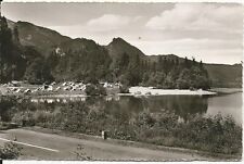 Ansichtskarte Kochelsee - Zeltplatz am Kochelsee m. Blick zum Herzogstand - s/w