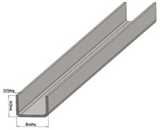 U-Baustahl feuerverzinkt - U Eisen Träger Metall Stahl verzinkt Profil gekantet 