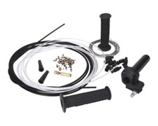 Gasgriff Set Kurzhub schwarz Gaszug Gasbowdenzug Roller Moped Enduro Supermoto